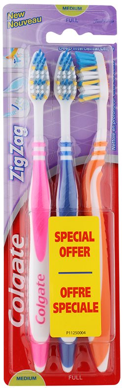 Colgate Zig Zag Zahnbürste Medium 3 pc