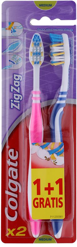 Colgate Zig Zag cepillo de dientes medio 2 uds