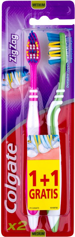 Colgate Zig Zag зубні щіточки medium 2 шт