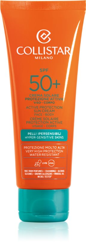 Collistar Sun Protection охоронний крем для засмаги SPF 50+