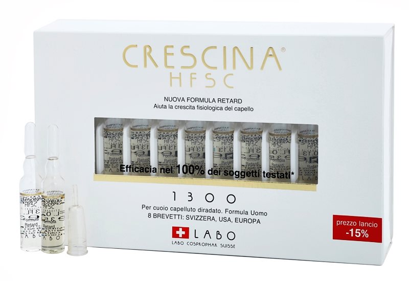 Crescina HFSC 1300 flacon împotriva subțierii avasate a părului pentru barbati