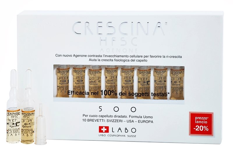 Crescina HFSC AGENONE 500 ampola contra a queda de cabelo intermedia para homens