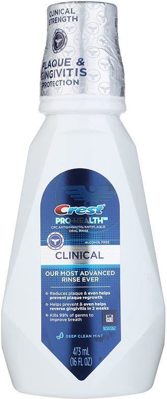 Crest Pro-Health Clinical elixir bucal contra a placa bacteriana e para ter uma gengivas saudáveis