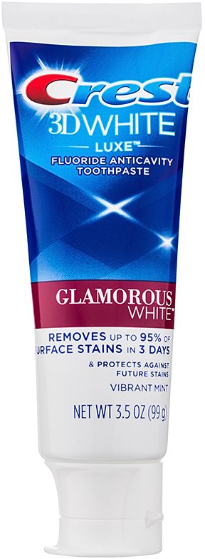 Crest 3D White Luxe Glamorous White Whitening Toothpaste with Fluoride