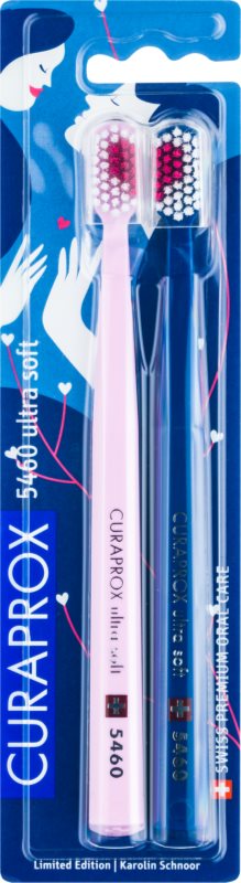 Curaprox Love Edition Ultra Soft 5460 brosses à dents 2 pièces