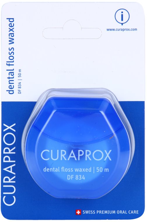 Curaprox Dental Floss Waxed DF 834 зубна нитка з м'ятним присмаком