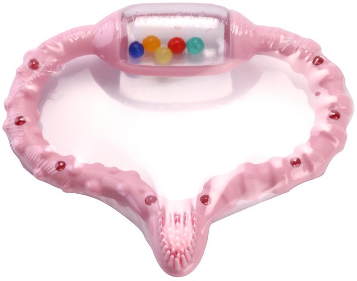 Curaprox Curababy anneau de dentition avec brosse de massage et hochet