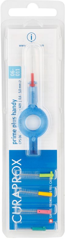 Curaprox Prime Plus Handy CPS Spare Interdental Brushes 5 pcs + Holder Mix