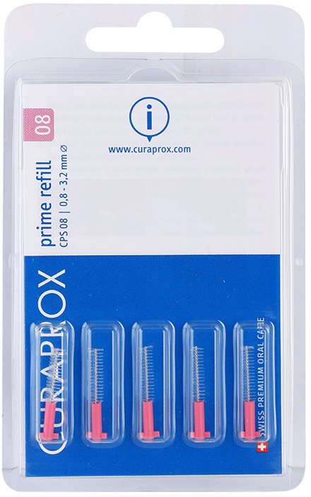 Curaprox Prime Refill CPS Vervangende Interdentalborstels-Tandenragers in Blisterverpakking 5st.