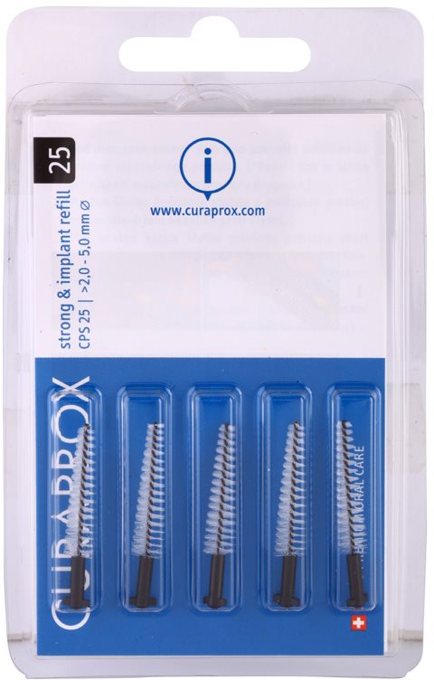 Curaprox Strong & Implant CPS brossettes interdentaires coniques de rechange pour implants 5 pièces