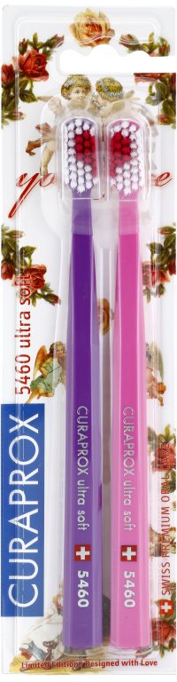 Curaprox 5460 Ultra Soft With Love escovas de dentes 2 unidades