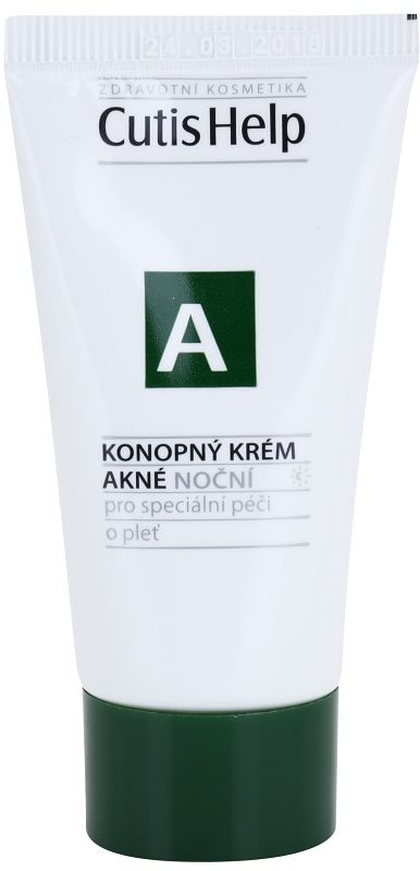 CutisHelp Health Care A - Acne crema de noapte de canepa pentru ten acneic