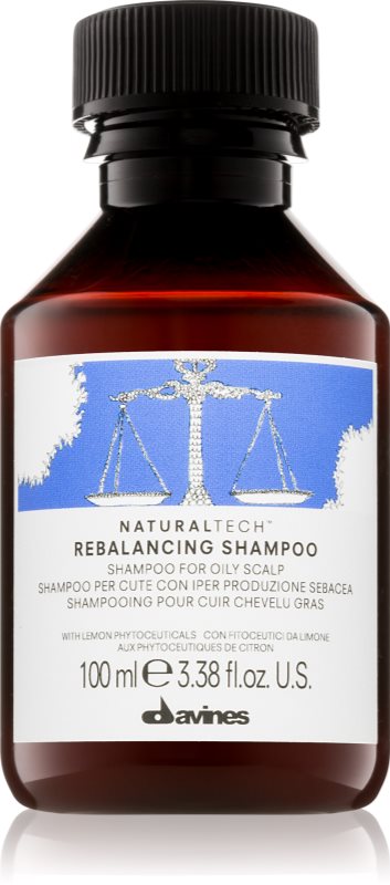 Davines Naturaltech Rebalancing globinsko čistilni šampon za mastno lasišče