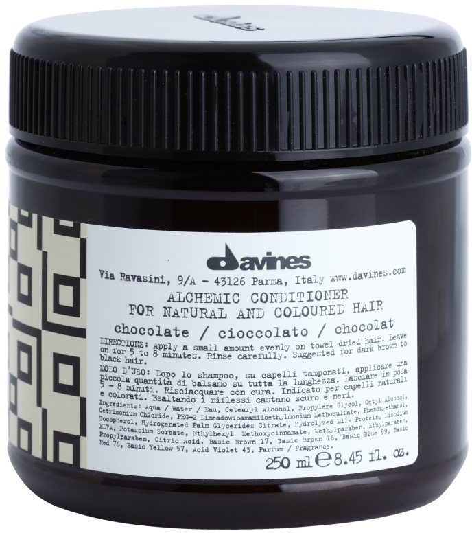 Davines Alchemic Chocolate hydratační kondicionér pro zvýraznění barvy vlasů