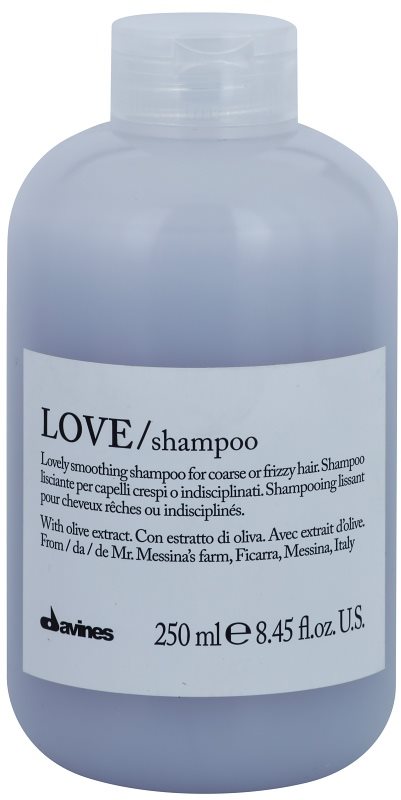 Davines Love Olive sampon pentru indreptarea parului pentru par indisciplinat