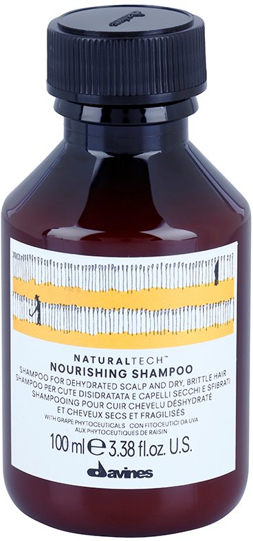 Davines Naturaltech Nourishing champô para couro cabeludo desidratado e cabelos quebradiços e secos
