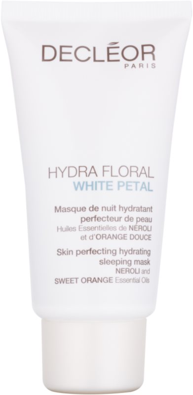 Decléor Hydra Floral White Petal mască de noapte hidratantă, pentru un ten perfect