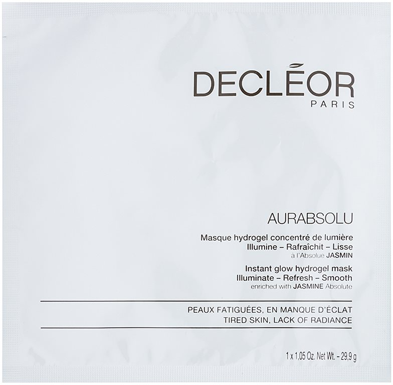 Decléor Aurabsolu Masca hidrogel lumineaza si catifeleaza pielea