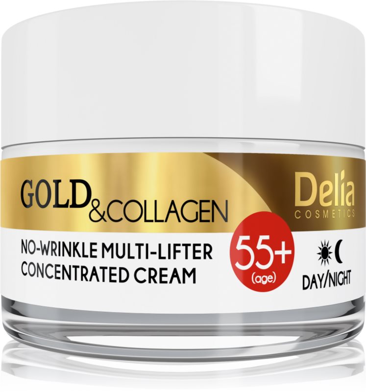 Delia Cosmetics Gold & Collagen 55+ krema proti gubam z učinkom liftinga