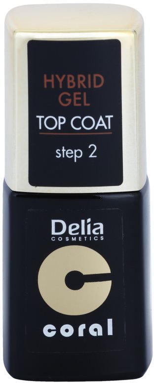 Delia Cosmetics Coral Nail Enamel Hybrid Gel żelowy lakier na paznokcie wierzchni