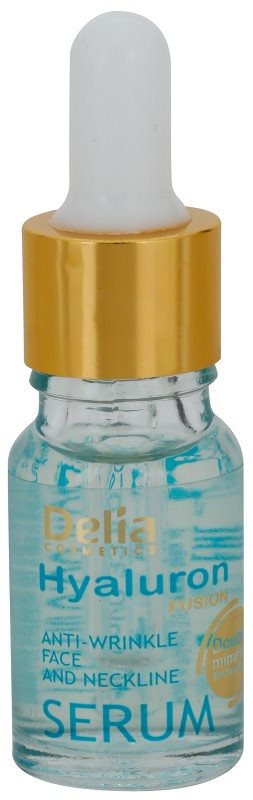 Delia Cosmetics Hyaluron Fusion 50+ feszesítő szérum arcra, nyakra és dekoltázsra