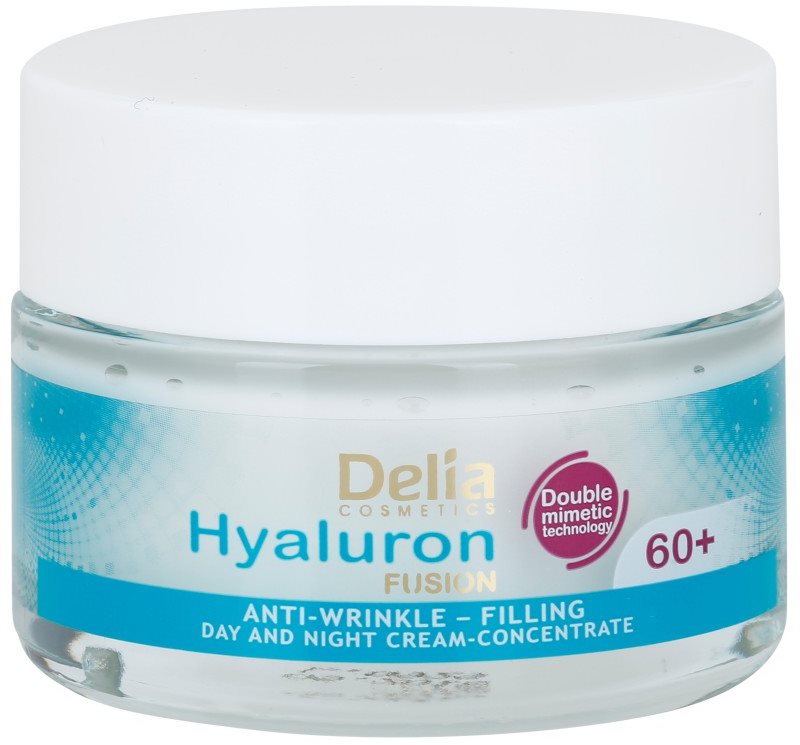 Delia Cosmetics Hyaluron Fusion 60+ a bőr sűrűségét megújító ránc elleni krém