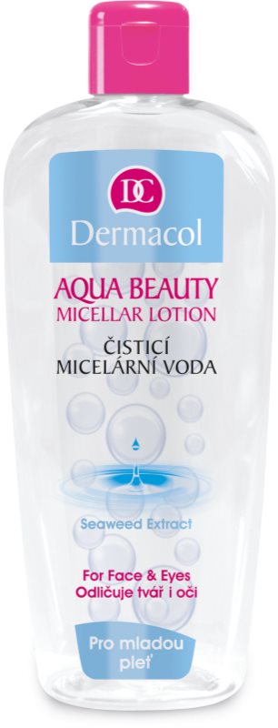 Dermacol Aqua Beauty agua micelar limpiadora para pieles jóvenes