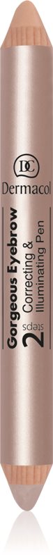 Dermacol Gorgeous Eyebrow anticearcan și iluminator pentru sprancene 2 in 1