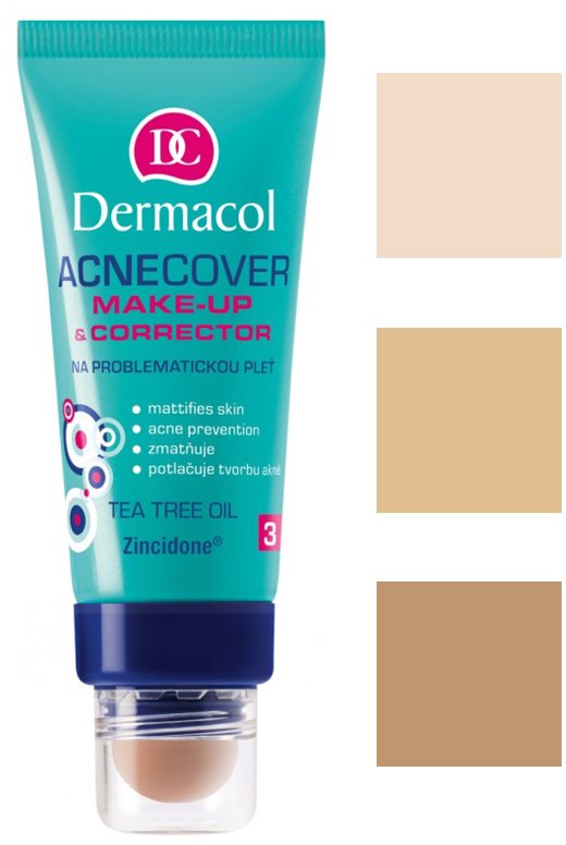 Dermacol Acnecover тональний крем та коректор для проблемної шкіри