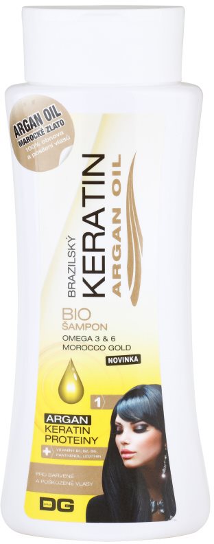 Dermagen Brazil Keratin Argan Oil champú bio para cabello teñido y dañado