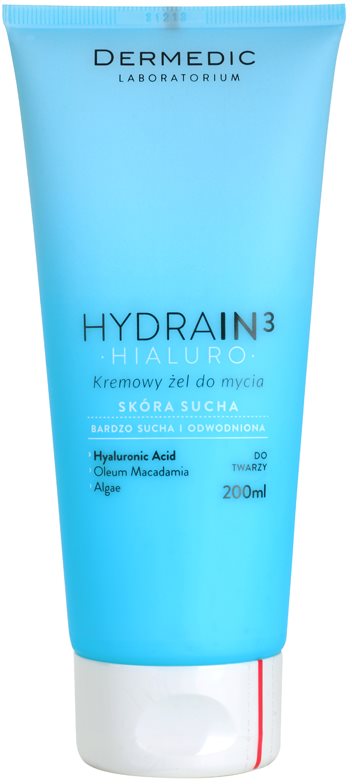 Dermedic Hydrain3 Hialuro kremasti čistilni gel za dehidrirano suho kožo