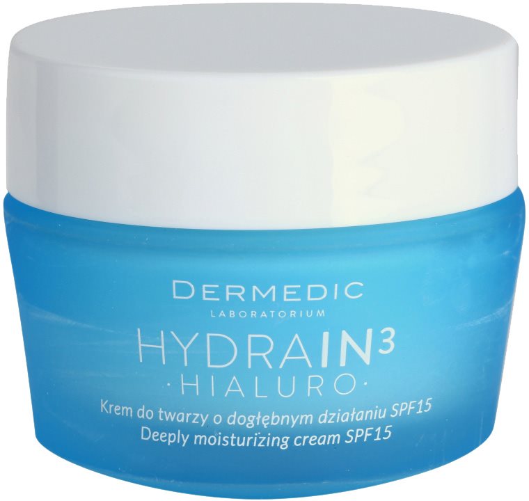 Dermedic Hydrain3 Hialuro tiefenwirksame feuchtigkeitsspendende Creme LSF 15