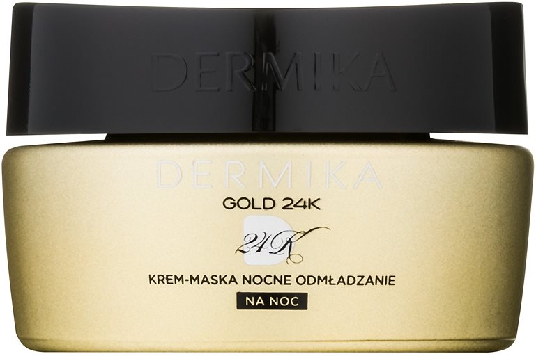Dermika Gold 24k Total Benefit Cremige Nachtmaske mit regenerierender Wirkung