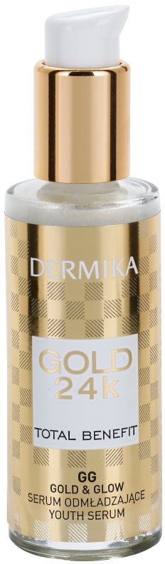 Dermika Gold 24k Total Benefit sérum rajeunissant pour une peau lumineuse et lisse