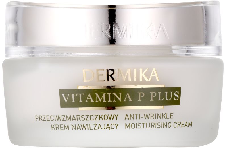 Dermika Vitamina P Plus crema hidratante antiarrugas para pieles sensibles con tendencia a las rojeces