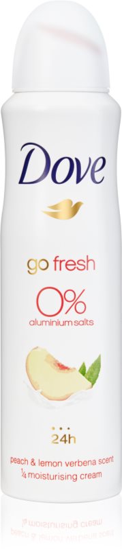 Dove Go Fresh Peach & Lemon Verbena dezodorant v pršilu brez vsebnosti aluminija