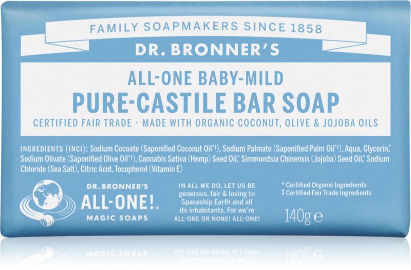 Dr. Bronner’s Baby-Mild tuhé mýdlo bez parfemace