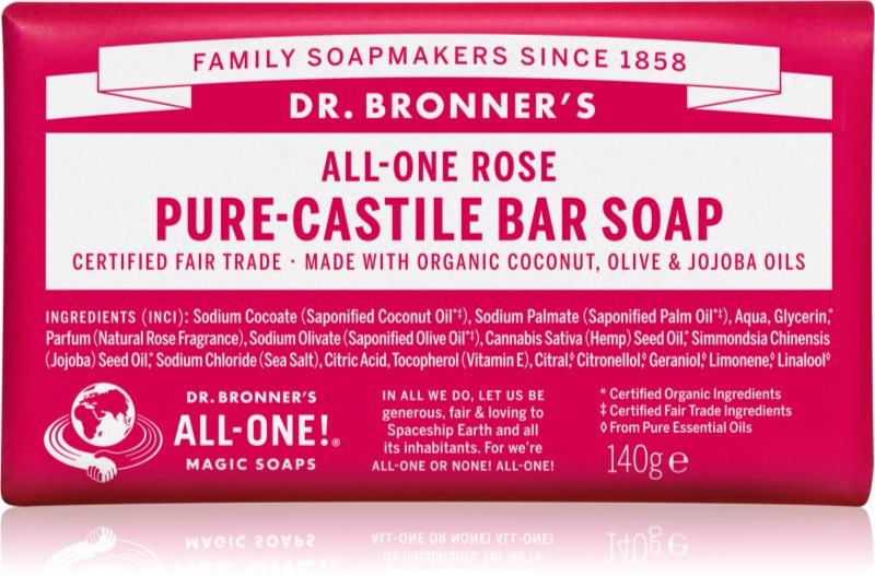 Dr. Bronner’s Rose tuhé mydlo