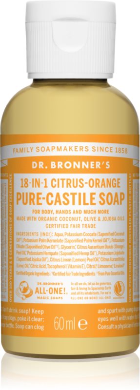 Dr. Bronner’s Citrus & Orange tekuté univerzální mýdlo