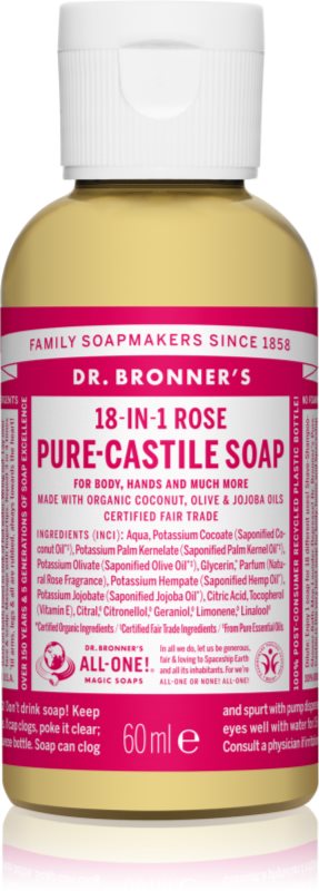Dr. Bronner’s Rose tekuté univerzální mýdlo