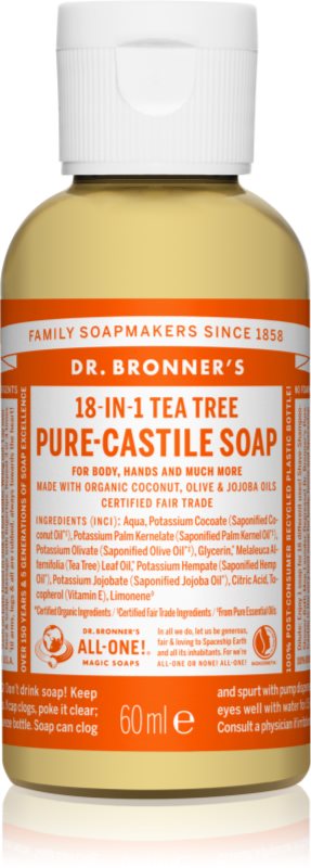 Dr. Bronner’s Tea Tree tekuté univerzální mýdlo