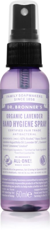 Dr. Bronner’s Lavender очисний спрей, який не потрібно змивати для рук