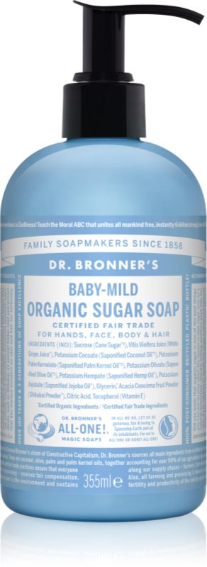 Dr. Bronner’s Baby-Mild Vloeibare Zeep voor Lichaam en Haar
