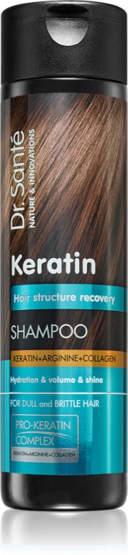 Dr. Santé Keratin shampoo rigenerante e idratante per capelli fragili senza lucentezza