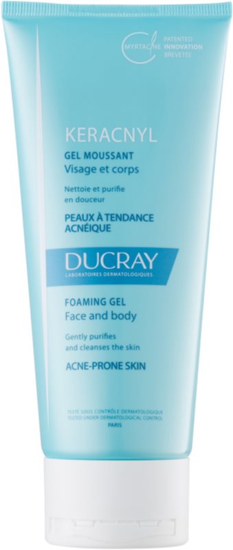 Ducray Keracnyl gel spumant de curatare pentru tenul gras, predispus la acnee