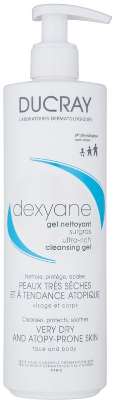 Ducray Dexyane gel de curatare pentru fata pentru piele uscata spre atopica