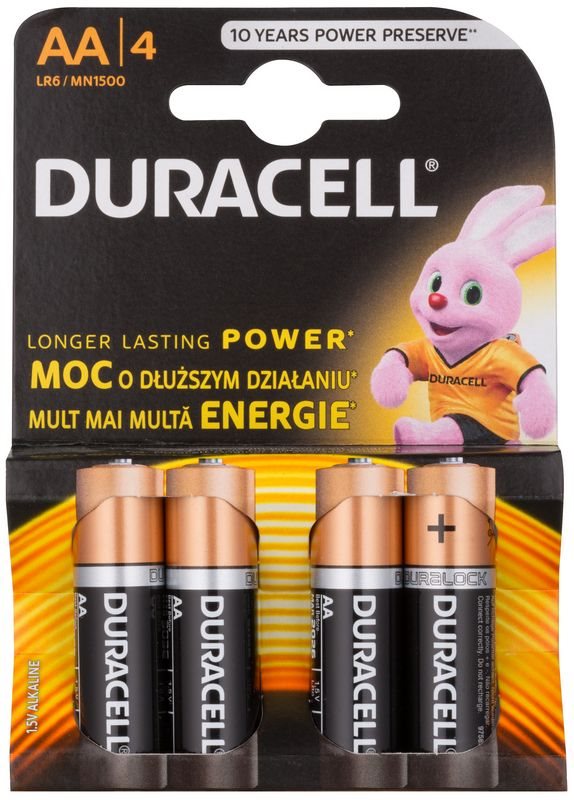 Duracell 1,5 V Alkaline AA baterije 4 kos