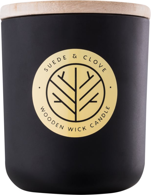 DW Home Black Suede & Clove vonná sviečka 320,35 g s dreveným knotom