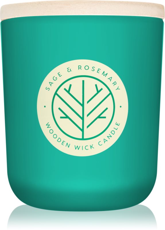 DW Home Sage & Rosemary vela perfumado 320,49 g com pavio de madeira