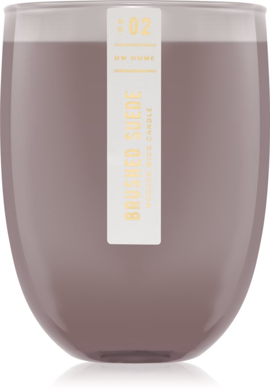 DW Home Brushed Suede bougie parfumée 436,30 g avec mèche en bois